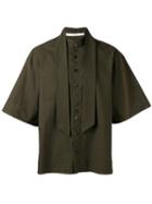 Damir Doma Sash Shirt, Men's, Size: Large, Green, Cotton/polyamide/spandex/elastane