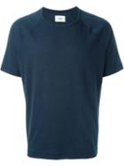Folk Round Neck T-shirt, Men's, Size: 5, Blue, Polyester/viscose/cotton