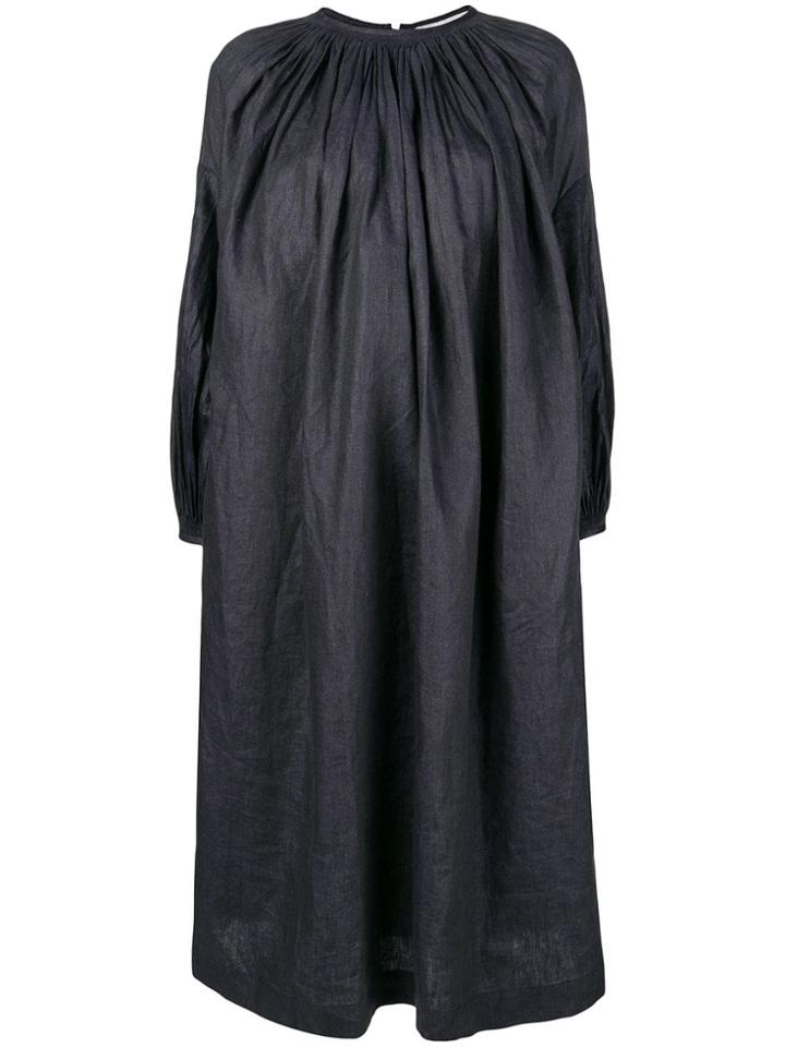 École De Curiosités Flared Oversized Dress - Blue