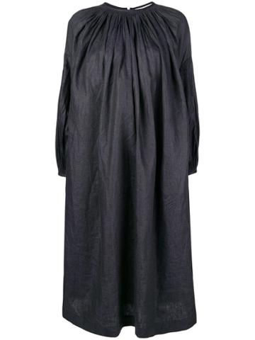 École De Curiosités Flared Oversized Dress - Blue