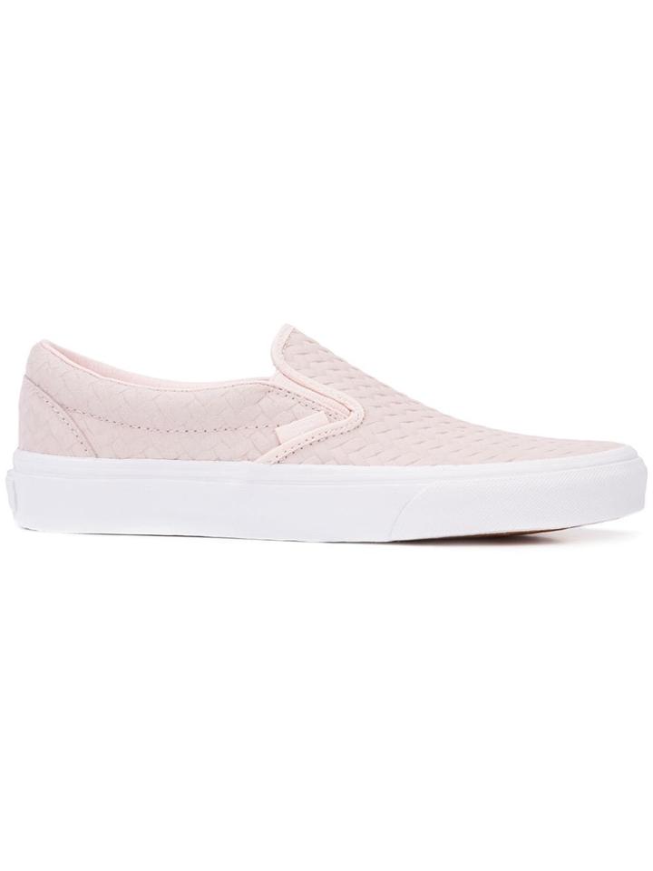 Vans Embossed Woven Classic Slip-on Sneakers - Pink & Purple