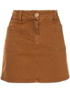 Chanel Vintage Denim Mini Skirt - Brown