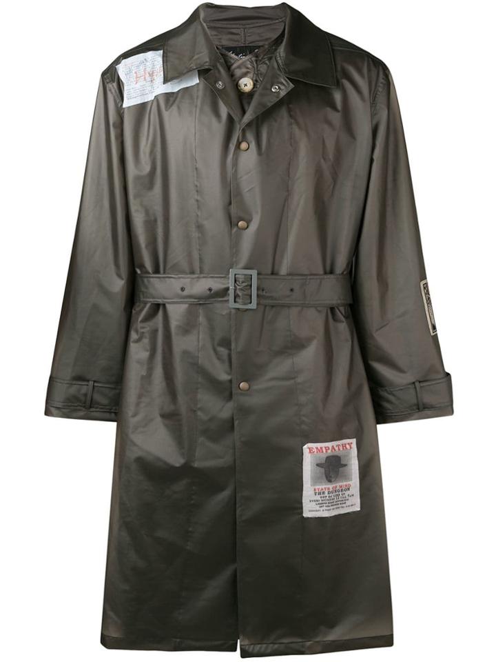 Martine Rose Wanted Patches Raincoat - Grey