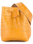Nanushka Crocodile Effect Belt Bag - Yellow