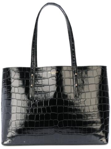 Aspinal Of London - Textured Oversized Tote - Women - Calf Leather - One Size, Black, Calf Leather