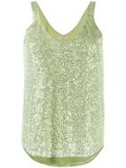 Blanca Sequin Embellished Top - Green