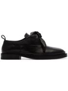 Jil Sander Black Bow Toe Leather Oxfords