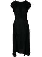 Roberta Furlanetto Draped Asymmetric Dress - Black