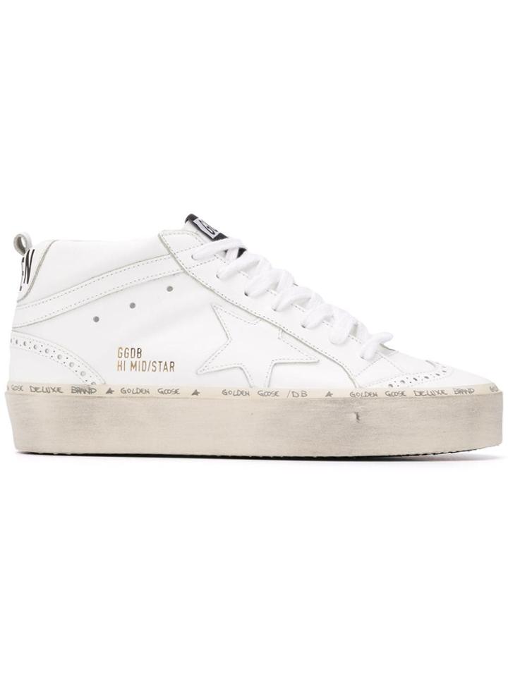 Golden Goose Deluxe Brand Mid-star Sneakers - White