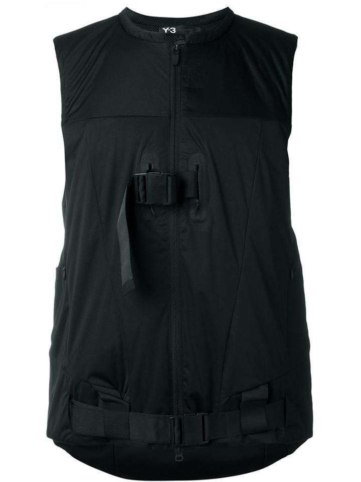 Y-3 Belted Gilet, Men's, Size: Medium, Black, Polyester/polyurethane/polyamide