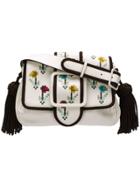 Marco De Vincenzo Giummi Embroidered Shoulder Bag - White