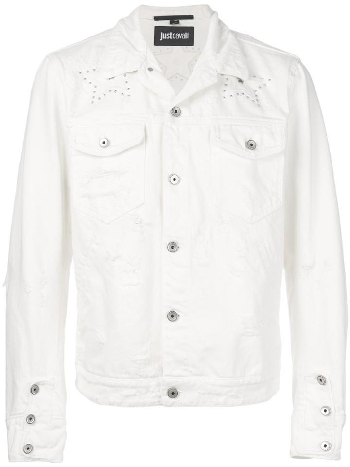 Just Cavalli Classic Denim Jacket - Nude & Neutrals
