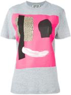 Mcq Alexander Mcqueen Abstract Face Print T-shirt, Women's, Size: Xl, Grey, Cotton