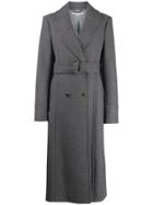 Stella Mccartney Double-breasted Belted Coat - Grey