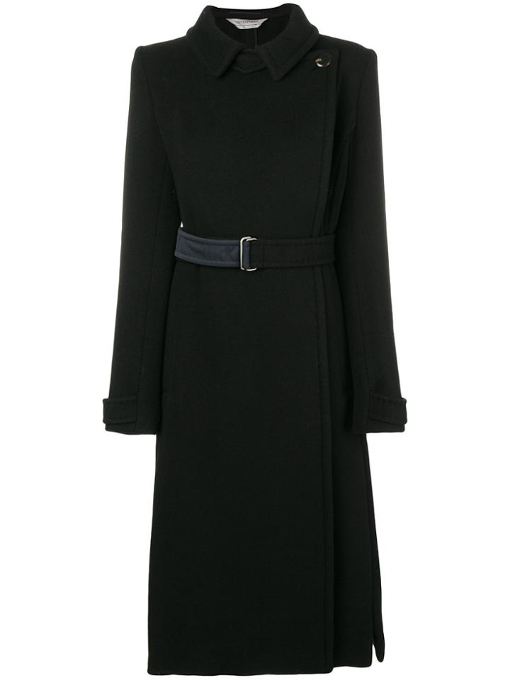 Sportmax Belted Straight-fit Coat - Black