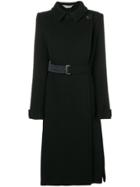 Sportmax Belted Straight-fit Coat - Black