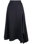Rosetta Getty Scarf Hem Skirt - Black