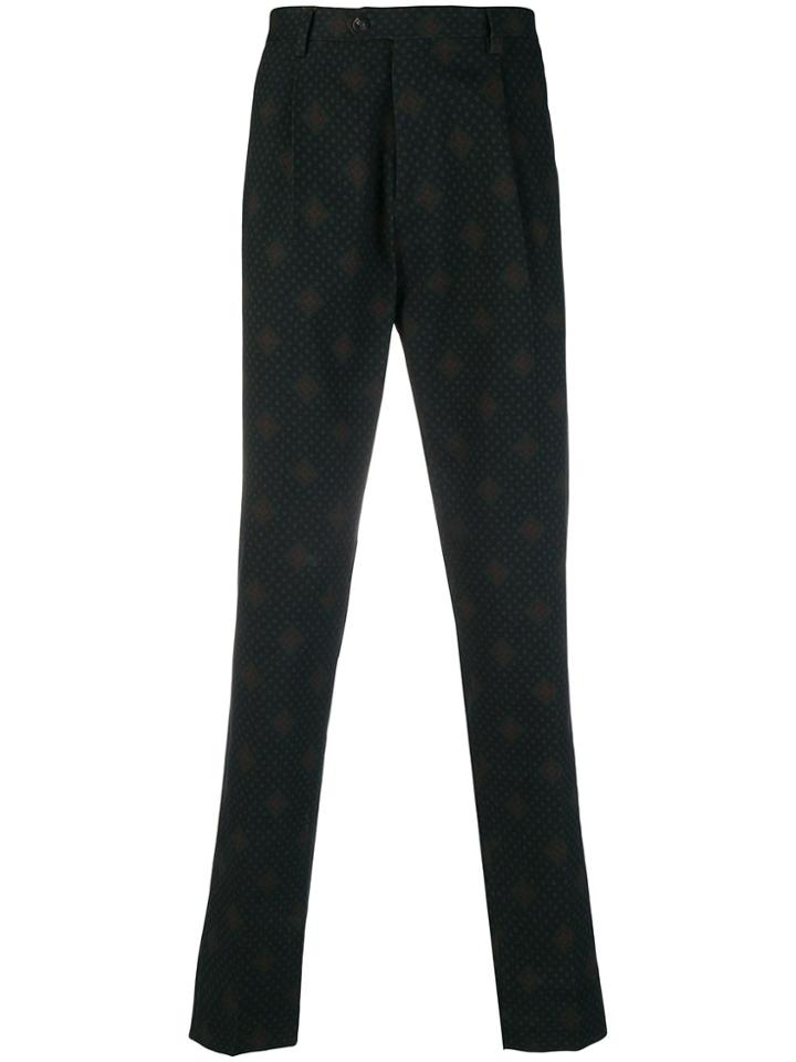 Etro Printed Tailored Trousers - Black