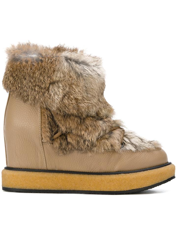 Paloma Barceló Eskimo Boots - Nude & Neutrals
