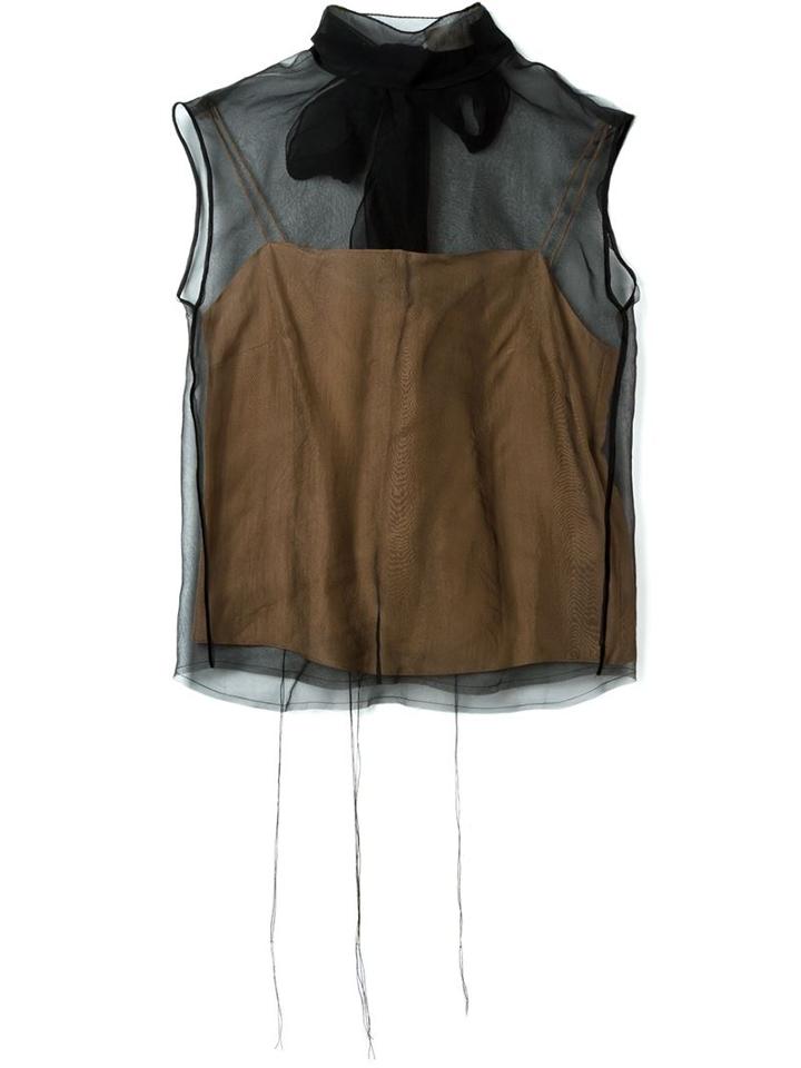 Lanvin Sheer Bow Detail Top