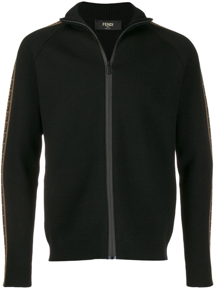 Fendi Ff Knitted Cardigan - Black