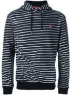 Mcq Alexander Mcqueen 'swallow' Striped Hoodie, Men's, Size: Small, Black, Cotton