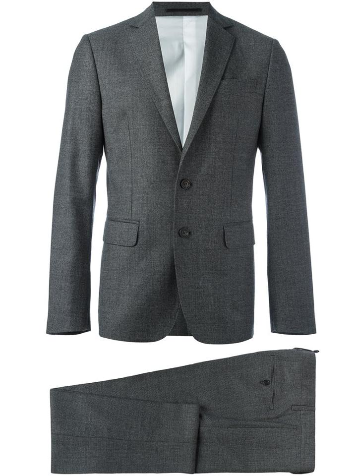 Dsquared2 'paris' Two-piece Suit, Men's, Size: 52, Grey, Cotton/polyester/viscose/virgin Wool