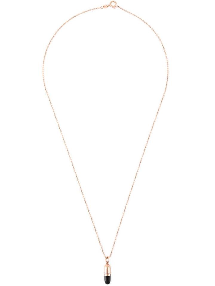 True Rocks Small 'pill' Necklace, Adult Unisex, Metallic