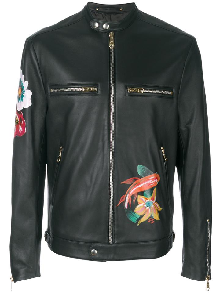 Paul Smith Flower Painted Jacket - Black