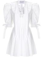 Daizy Shely Plunge Neck Shirt Dress - White