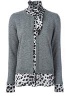 Blumarine Ruffled Collar Double-layer Sweater, Women's, Size: 48, Grey, Silk/cashmere