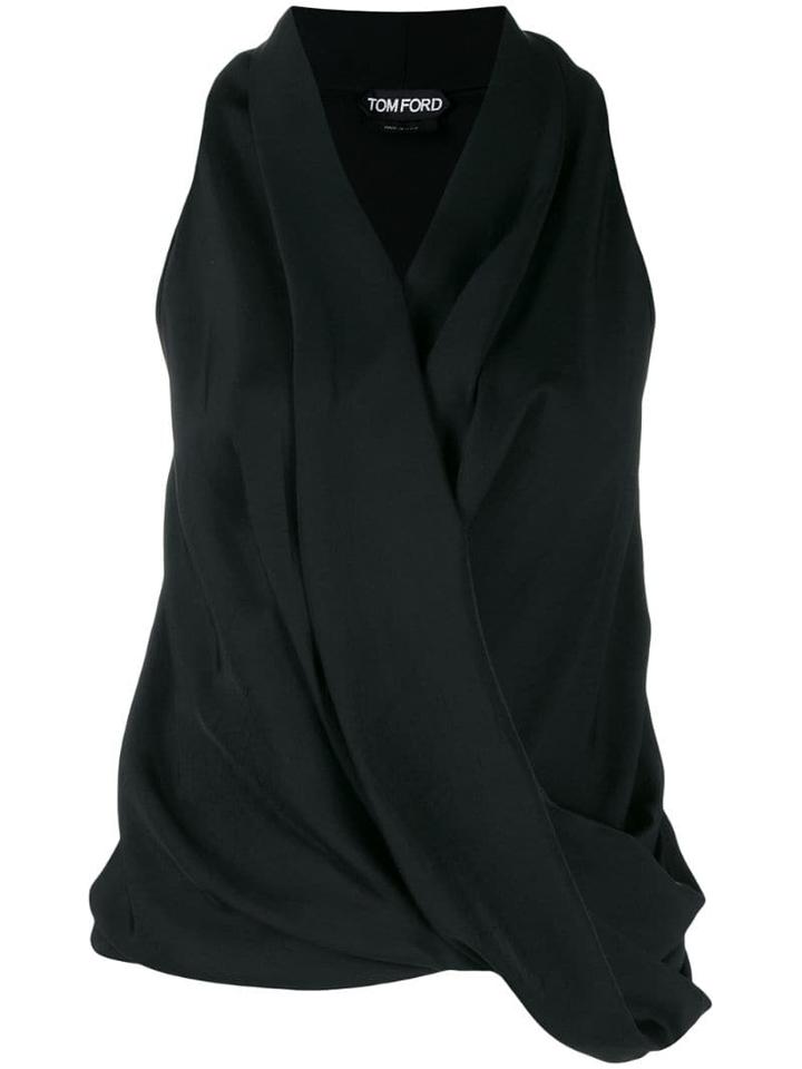 Tom Ford Wrap-style Tank Top - Black