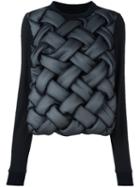 Comme Des Garçons Noir Kei Ninomiya Braided Effect Longsleeved Pullover, Women's, Size: Small, Black, Polyester/rayon/triacetate/polyurethane