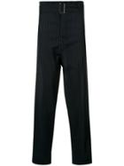 Hed Mayner Pinstripe Trousers - Blue