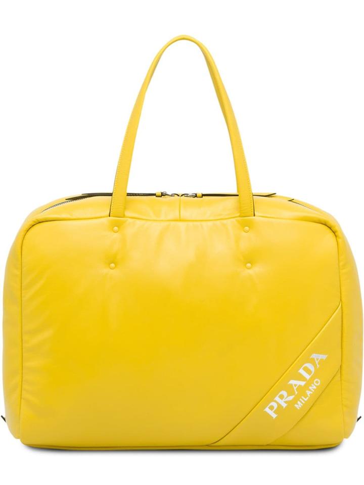Prada Large Padded Nappa Bag - Yellow