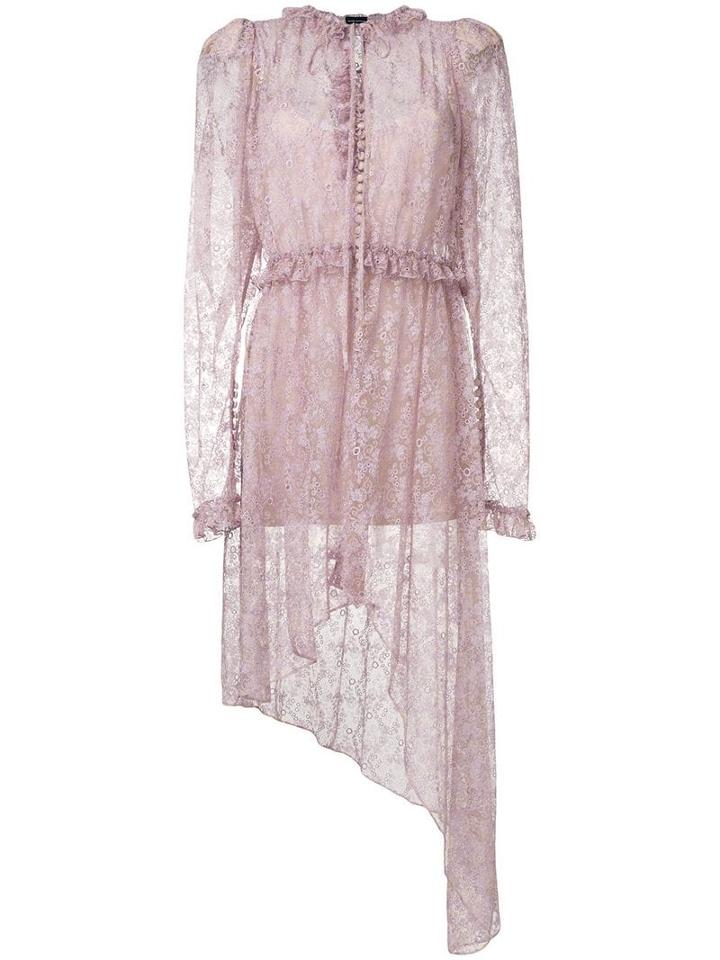 Magda Butrym Asymmetric Lace Morelia Dress - Pink