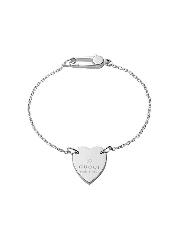 Gucci Bracelet With Gucci Trademark Heart - Silver
