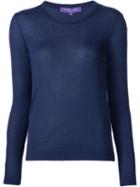 Ralph Lauren Black Classic Sweater, Women's, Size: Large, Blue, Acetate