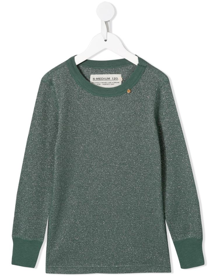 Go To Hollywood Melange Charm Embellished Sweatshirt - Green