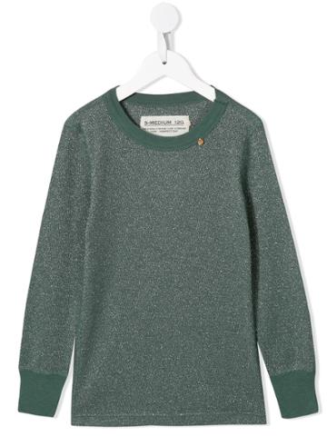 Go To Hollywood Melange Charm Embellished Sweatshirt - Green