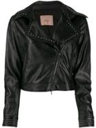 Twin-set Studded Leather Jacket - Black