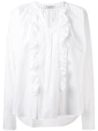 Vivetta - Ruffle Detail Blouse - Women - Cotton - 38, White, Cotton