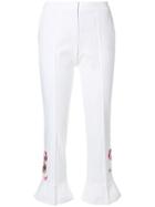 Cambio Embroidered Detail Trousers - White