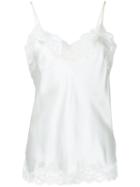 Gold Hawk - Lace Trim Cami Top - Women - Silk/nylon - M, Women's, White, Silk/nylon