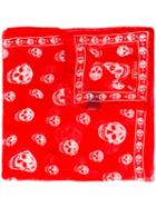 Alexander Mcqueen - Skull Scarf - Women - Silk - One Size, Women's, Red, Silk