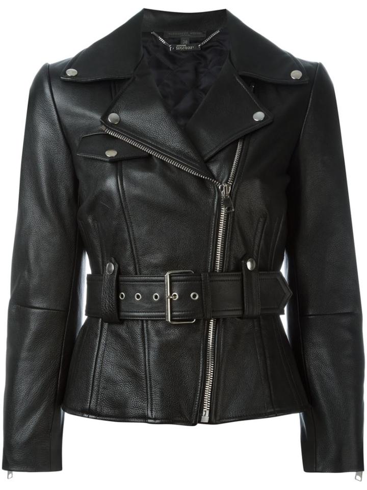 Alexander Mcqueen Flared Biker Jacket
