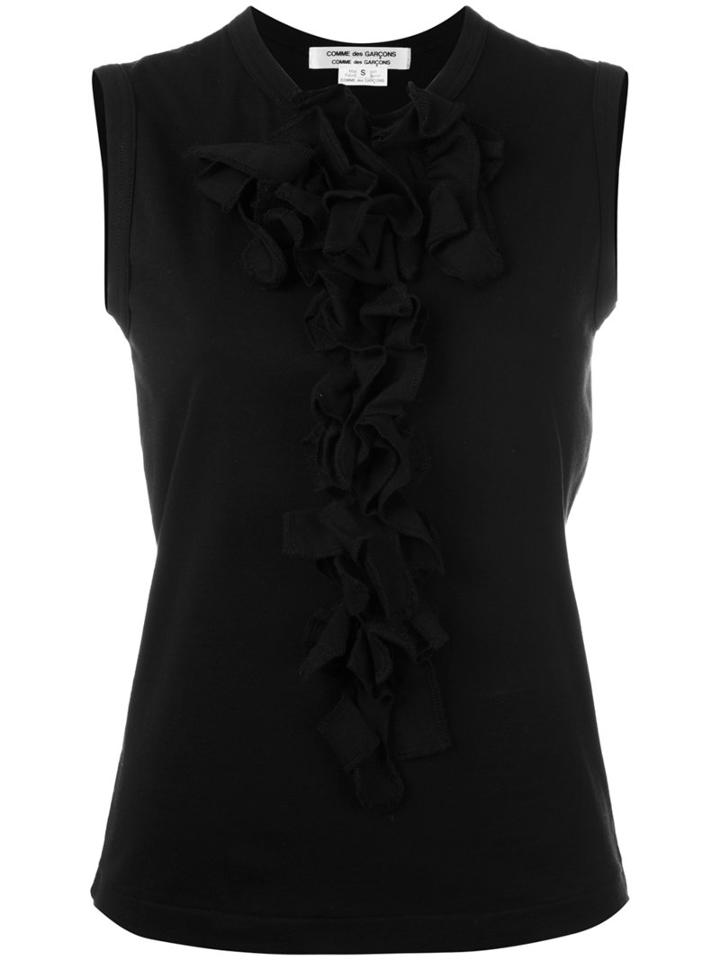 Comme Des Garçons Comme Des Garçons - Ruffled Vest - Women - Cotton - S, Black, Cotton