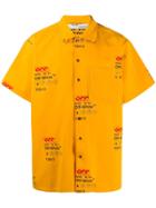 Off-white Logo Printed Boxy Shirt - Yellow