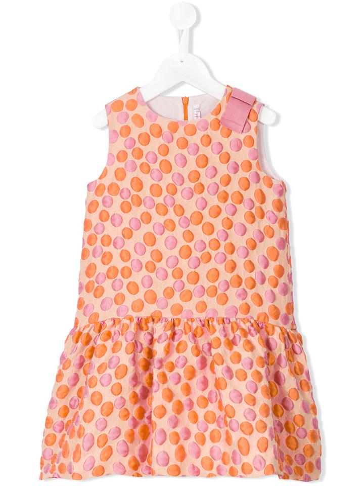 Il Gufo - Spotty Sleeveless Dress - Kids - Silk/cotton/polyamide/polyester - 10 Yrs, Yellow/orange