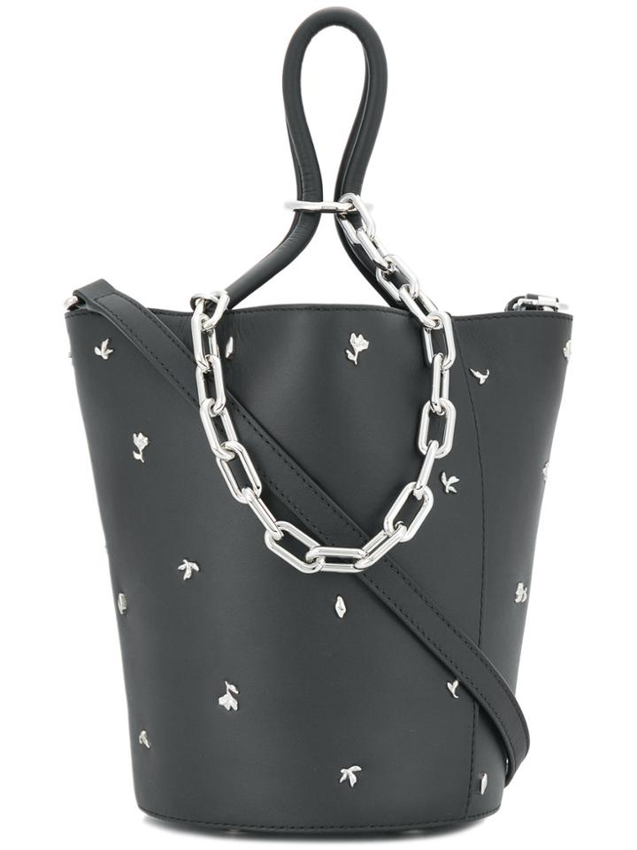 Alexander Wang Rose Studded Roxy Bucket Bag - Black